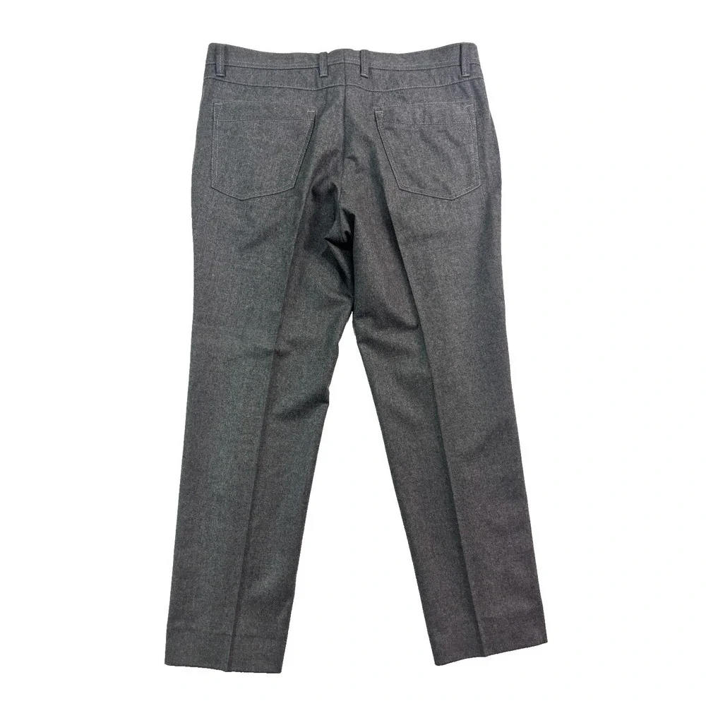 Hugo Boss Gustaf 38x30 Gray Flannel 100% Wool 5 Pocket Pants Flat‎ Front Tapered